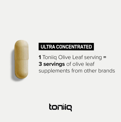 Authentic USA manufactured Toniiq supplement bottle with GMP certification seal