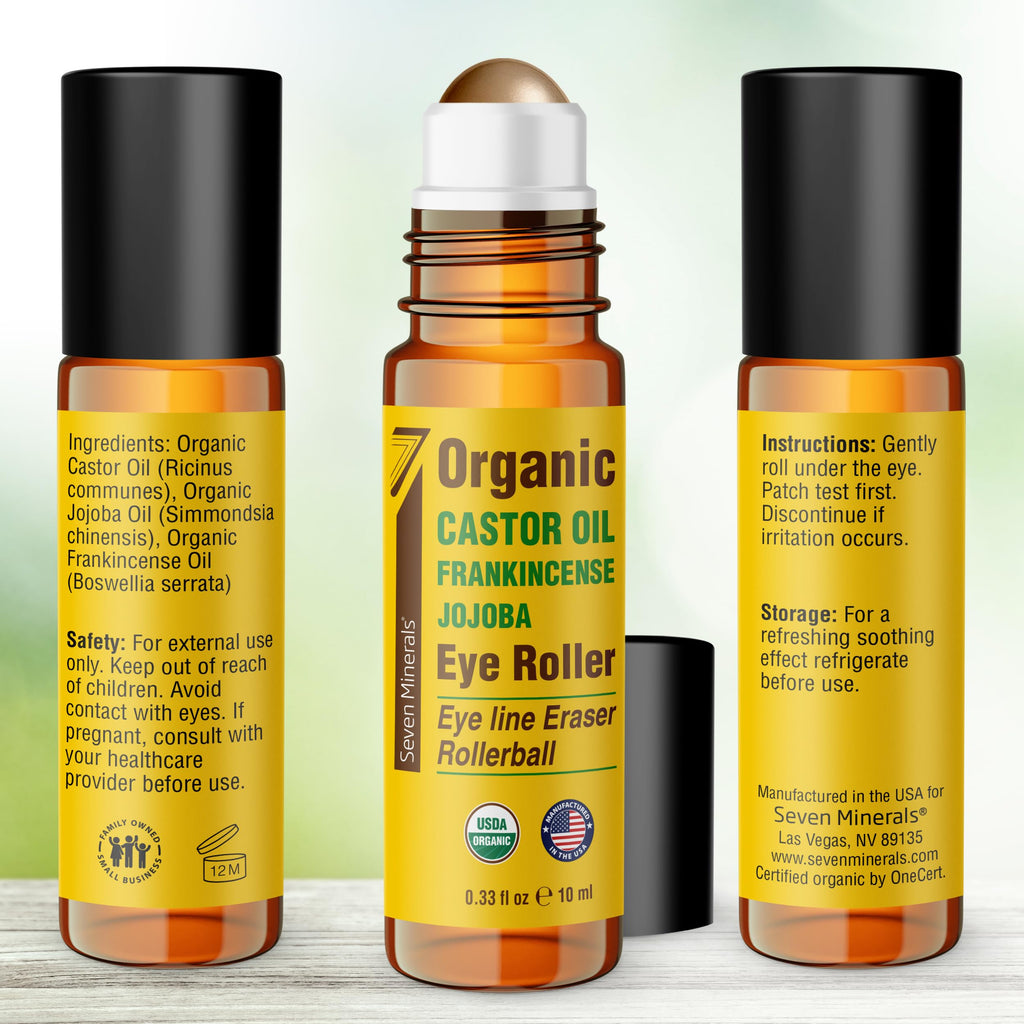 Complete packaging and bottle for Seven Minerals roll on roller