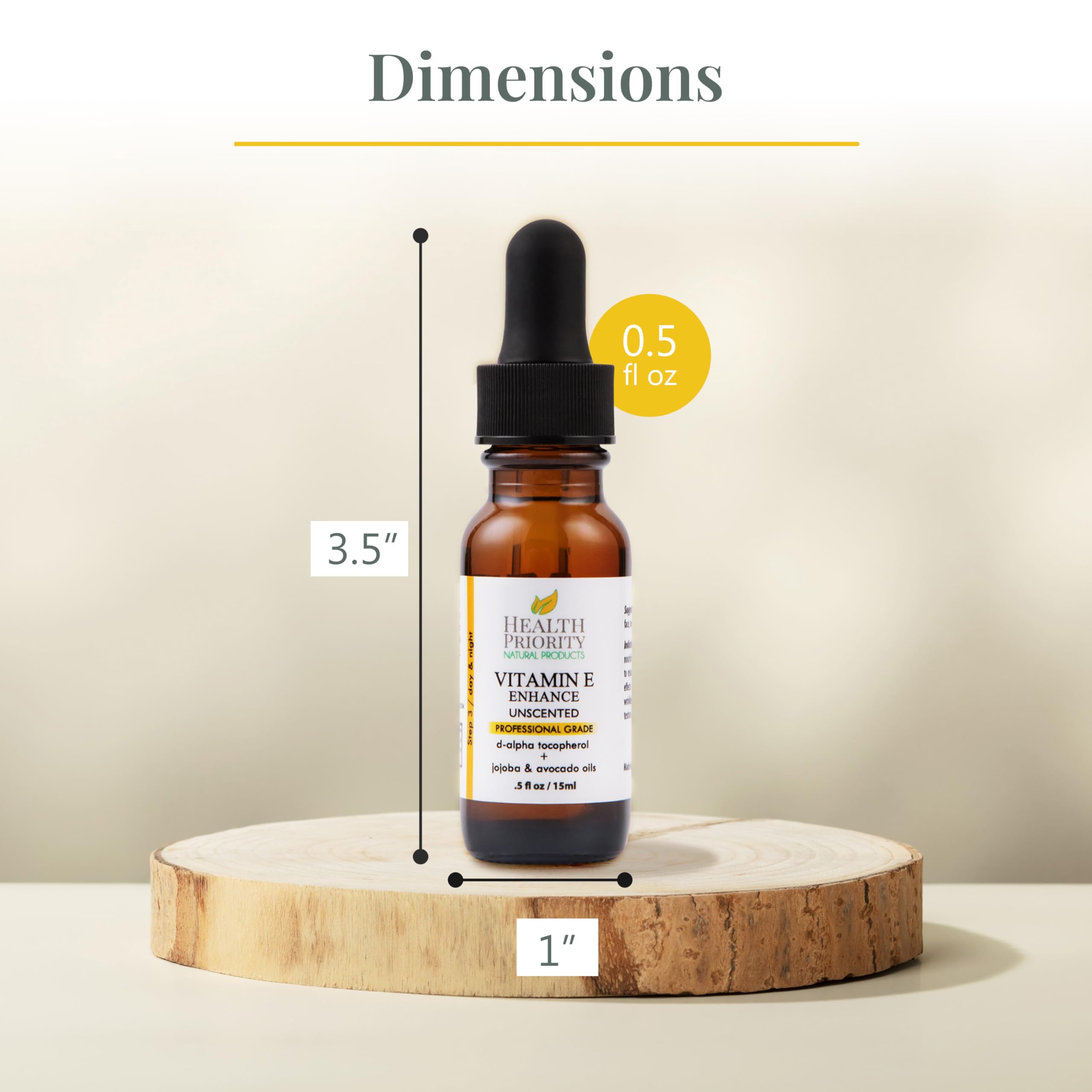 Authentic USA imported Health Priority organic face oil showing packaging details and fluid ounce size