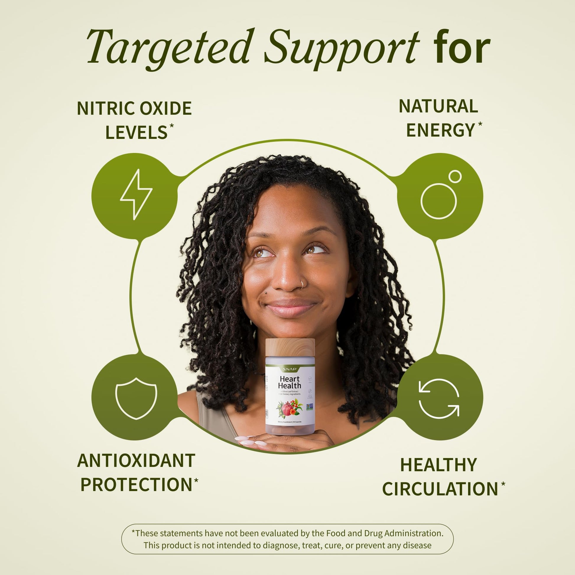 Snap Supplements blood pressure support vegan capsules side profile view