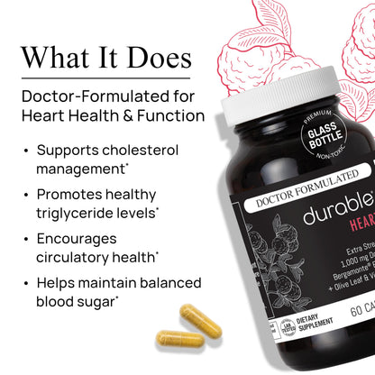 Durable Heart cardiovascular wellness vegetarian capsules detail view