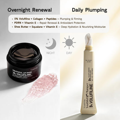 YouthVibe lip serum used as a glossy lip treatment