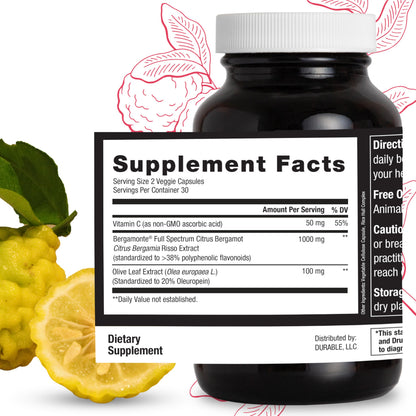 Durable Heart Doctor formulated cardiovascular supplement packaging