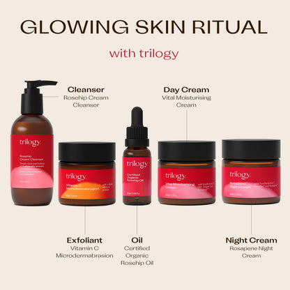 Trilogy rosehip seed oil liquid texture for sensitive skin barrier support