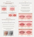 Heart Percent Dote On Mood All Cover Lip Base demonstrated with lip tint layering