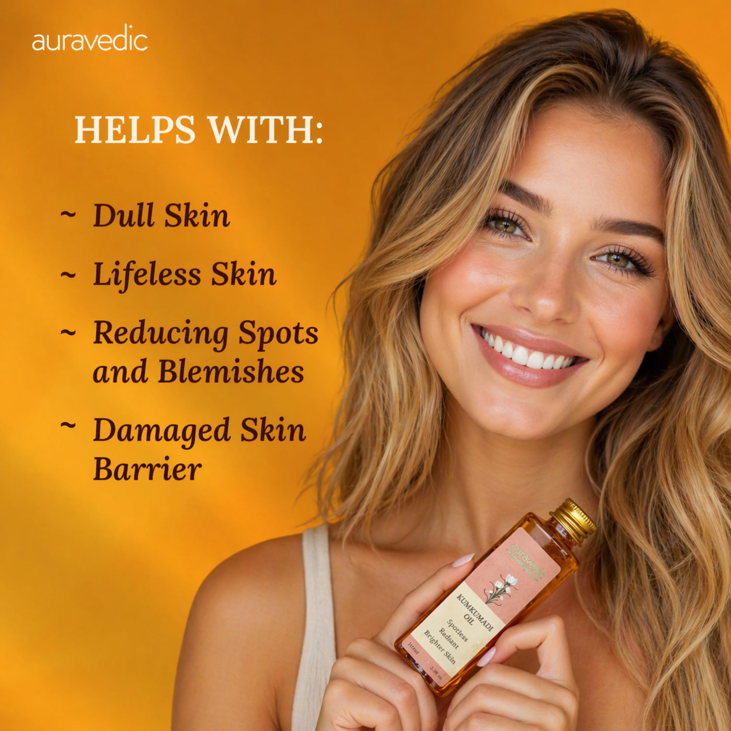 Authentic Indian Ayurvedic face oil 100ml size packaging details