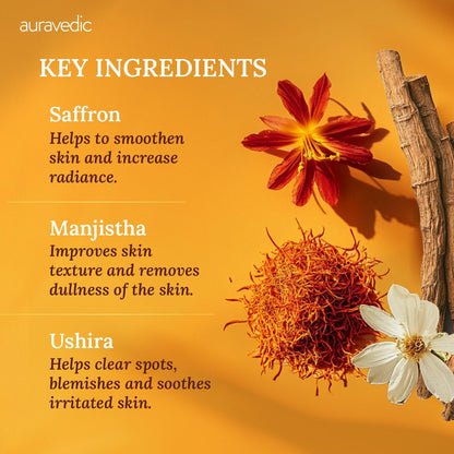 Saffron infused facial treatment oil for smooth skin texture