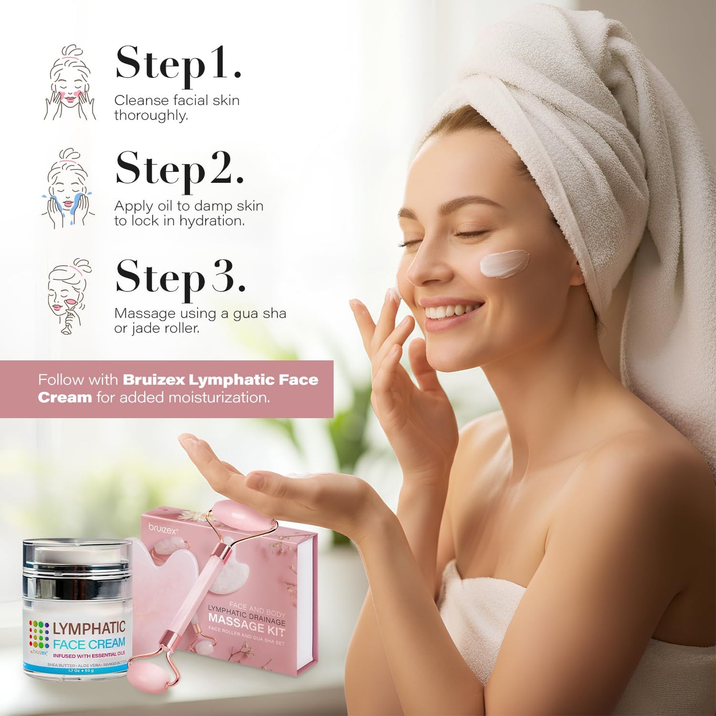 Bruizex anti ageing facial oil serum showing retinol and hyaluronic acid benefits