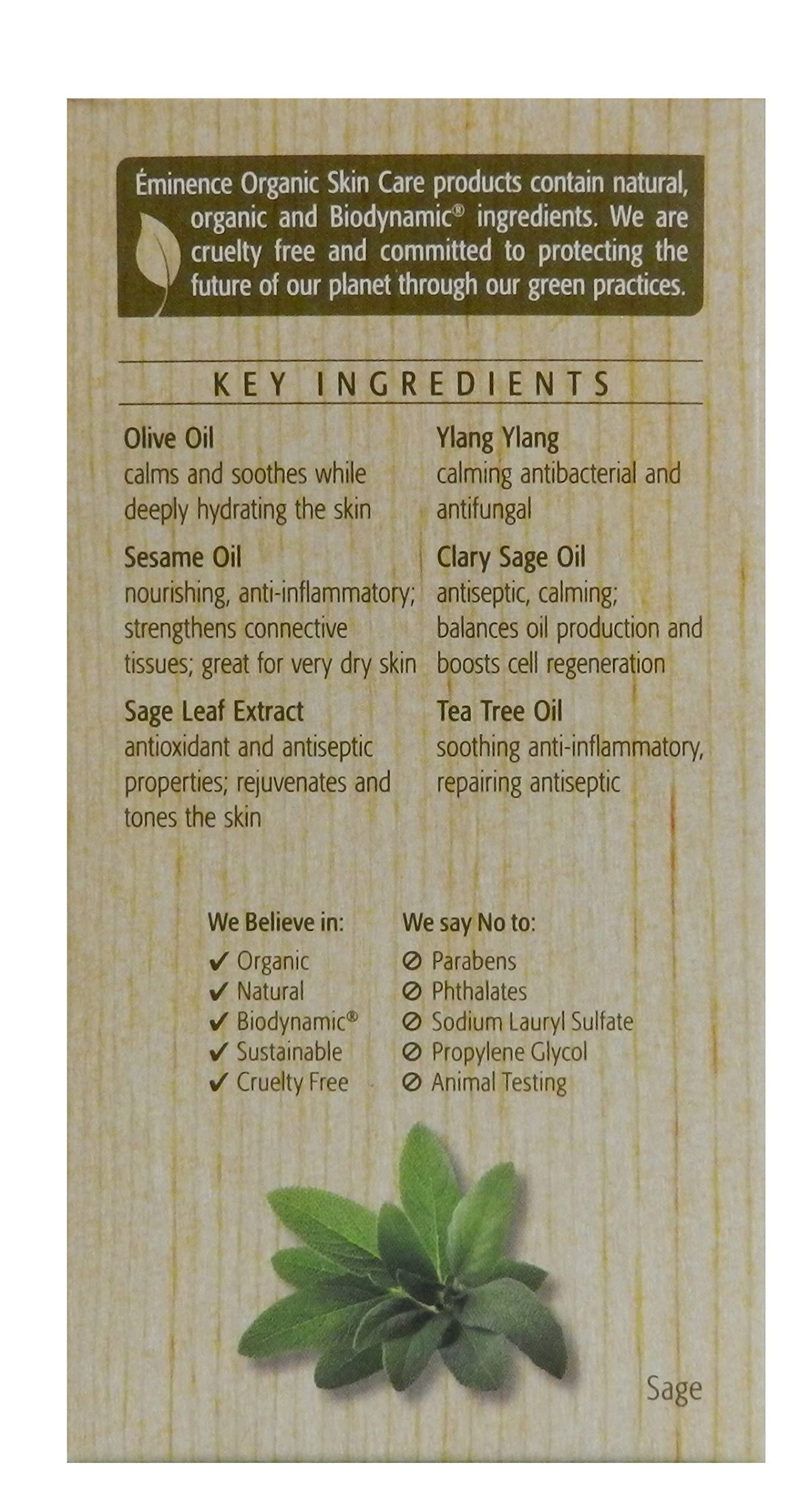 Eminence Organic luxury facial treatment oil packaging for sensitive skin