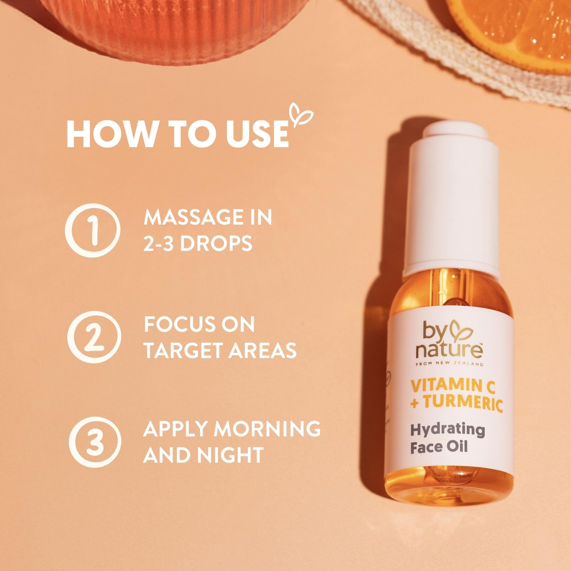 Cruelty free and vegan Vitamin C serum oil texture demonstration