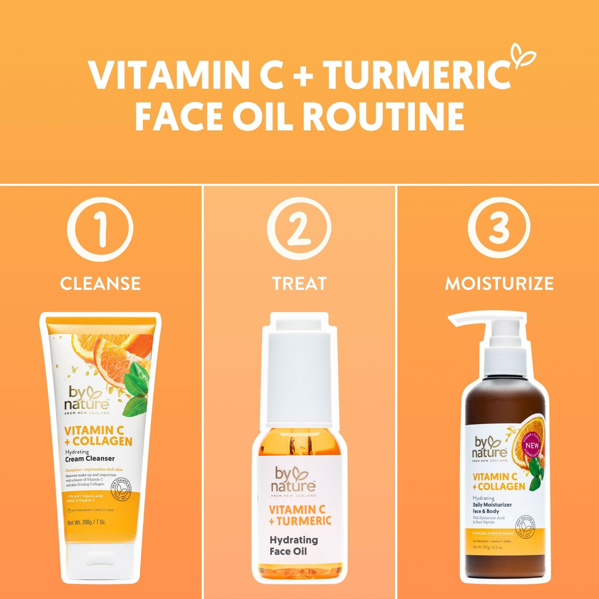 Applying natural turmeric face oil drops for radiant skin