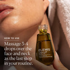 Women applying the non greasy facial oil for a dewy glowing complexion