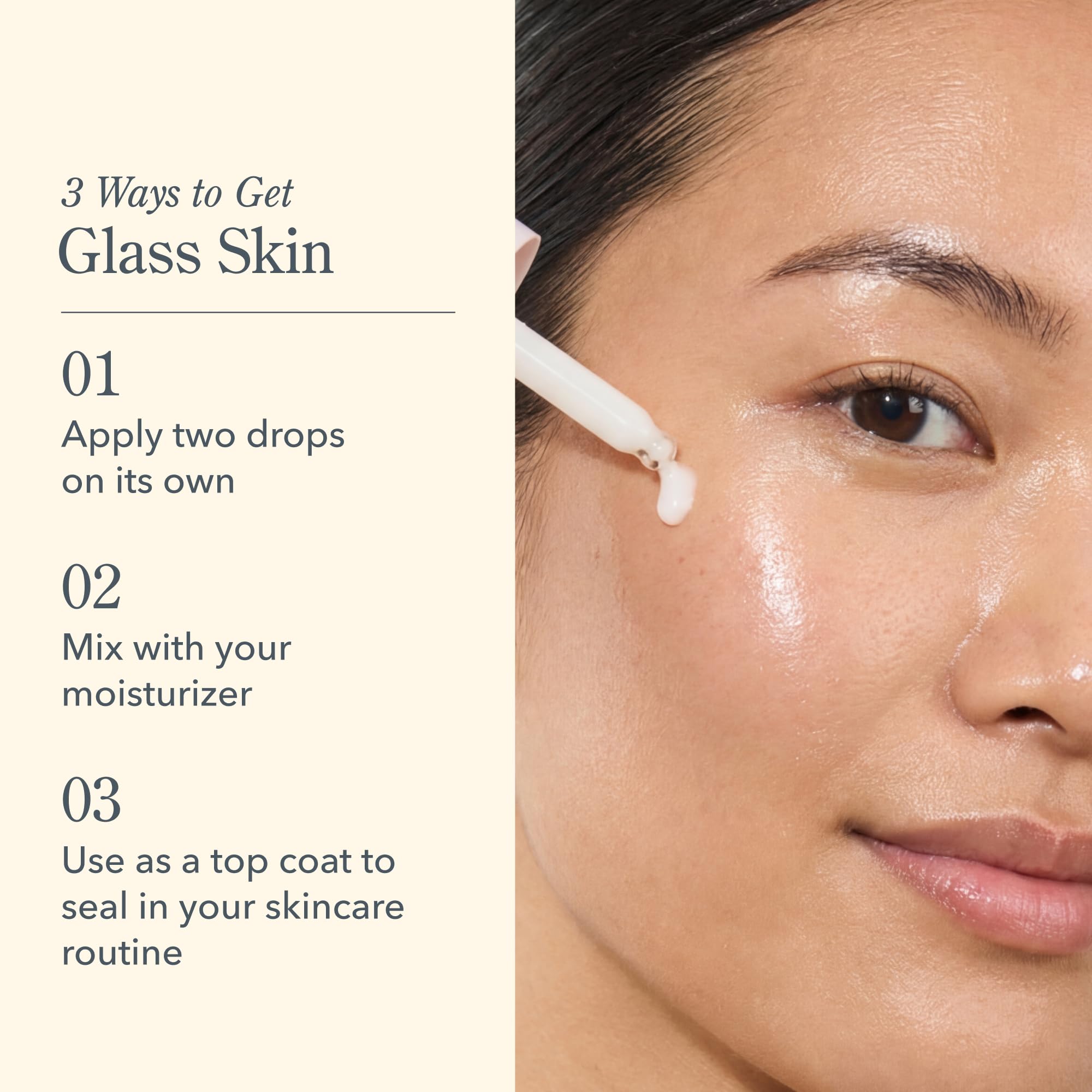 Beekman 1802 Vitamin C and Niacinamide serum texture on fingertips