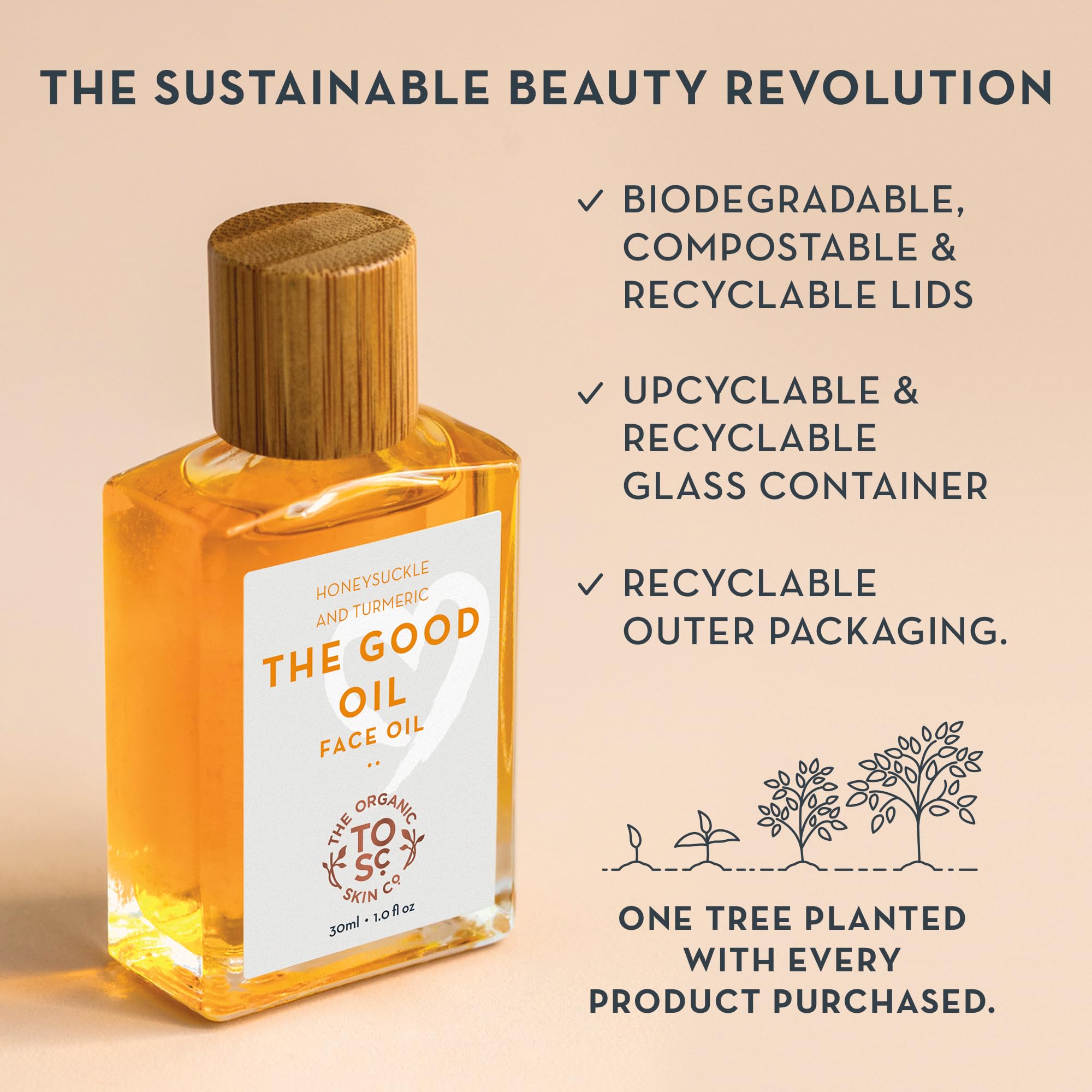 The Organic Skin Co anti ageing face oil with organic jojoba and turmeric