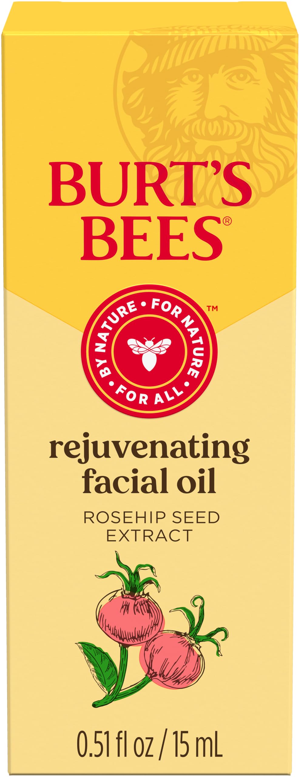 Burt's Bees imported anti aging serum bottle on clean background