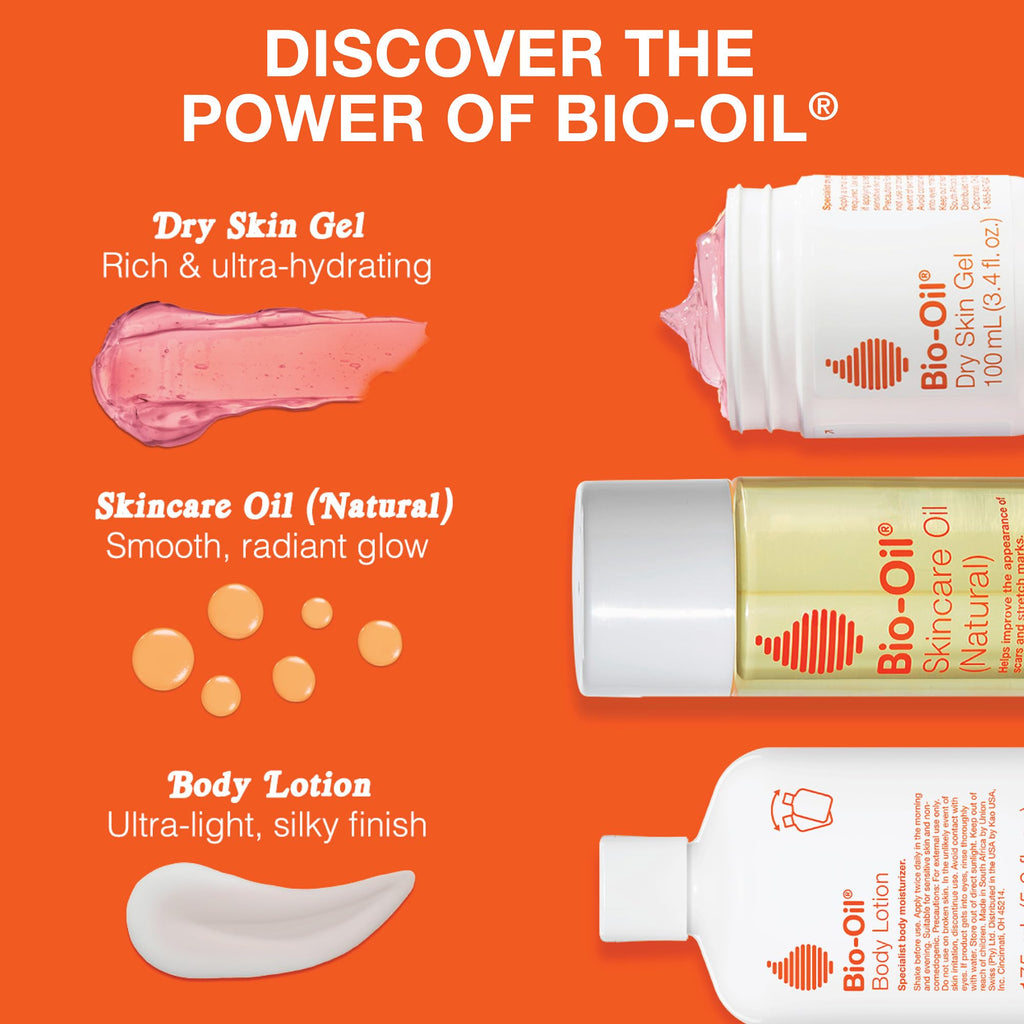 Bio Oil natural skincare bottle with cap removed
