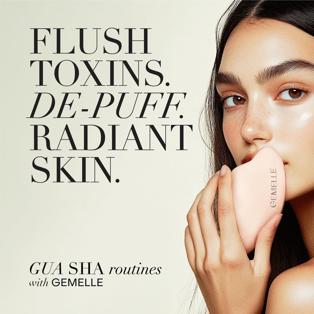 Gemelle skincare oil bottle showing label details