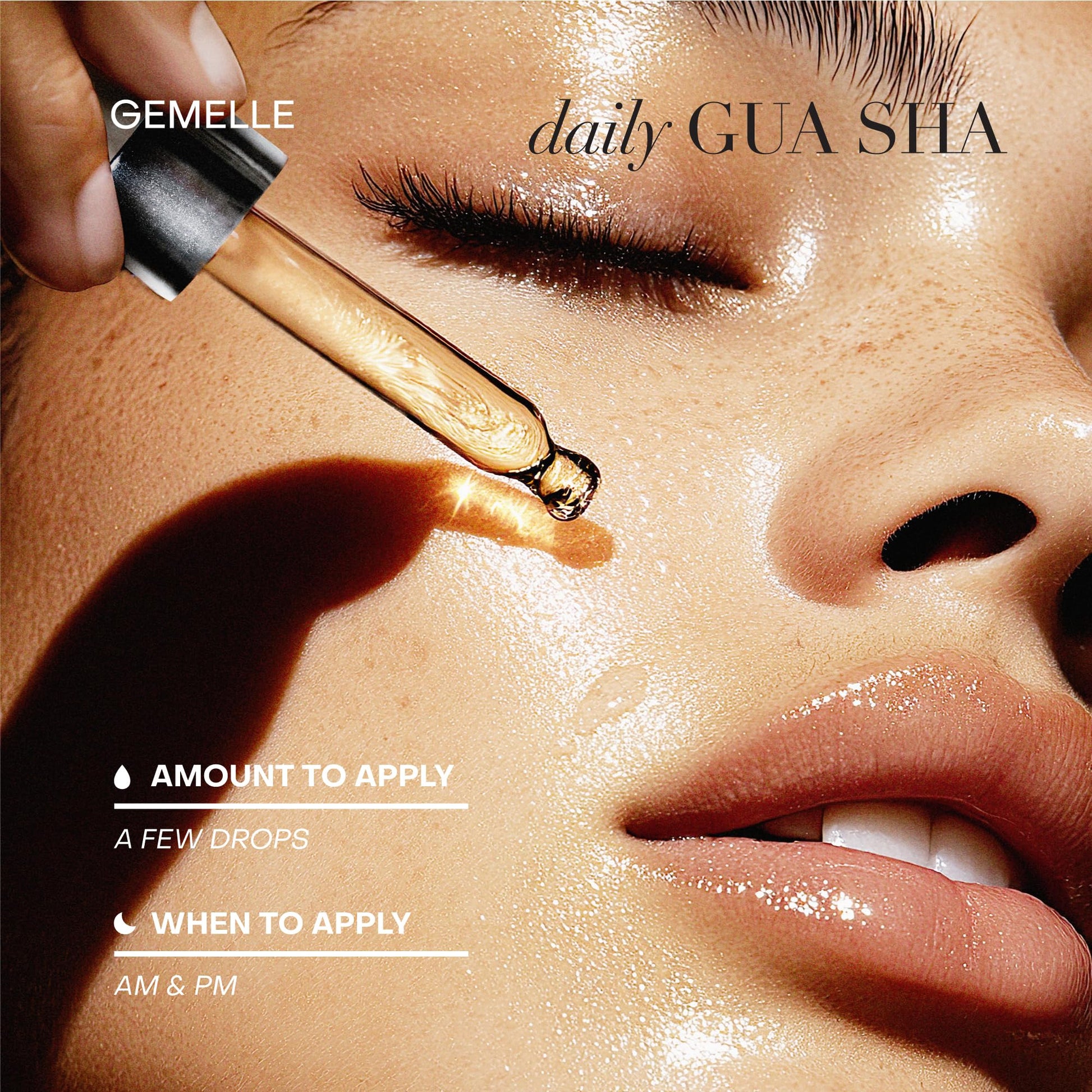 GEMELLE clean botanical skincare oil for jawline sculpting and skin hydration