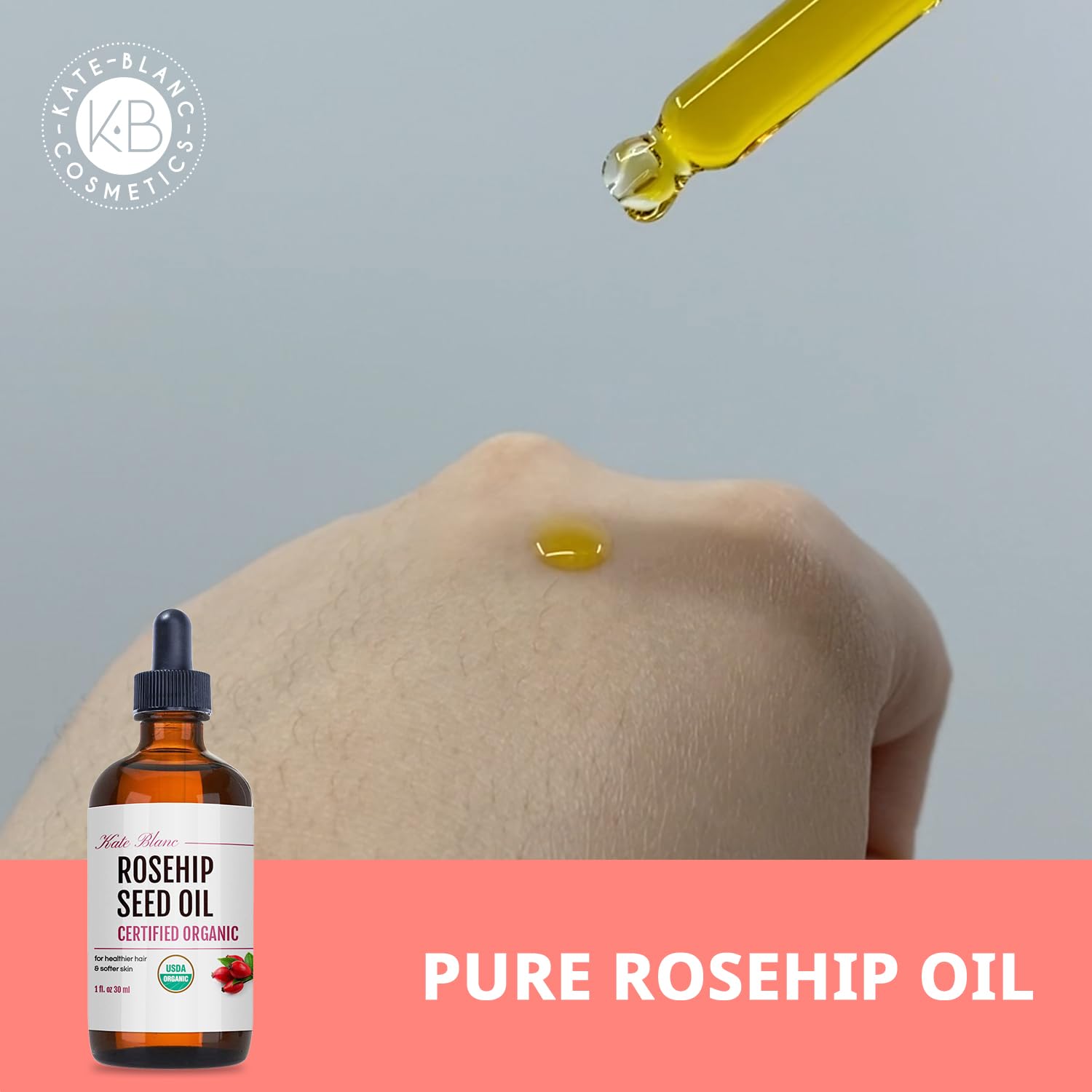 Kate Blanc facial oil being applied for Gua Sha massage glide