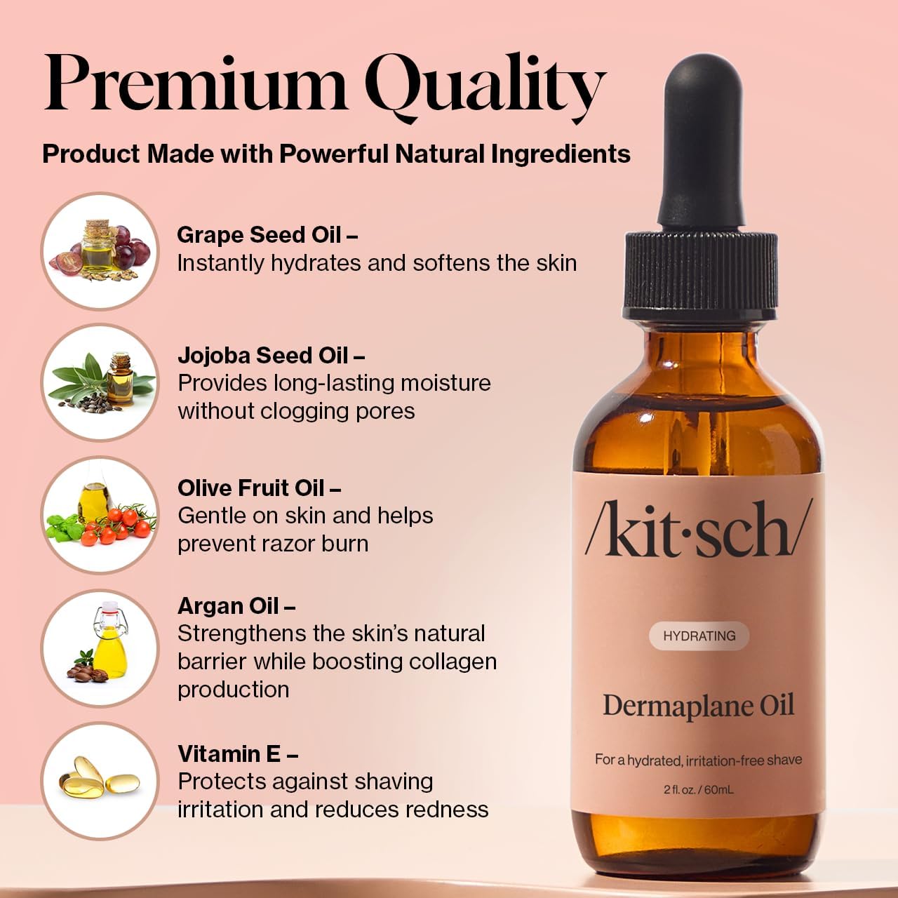 Applying Kitsch facial oil with dropper for dermaplaning prep