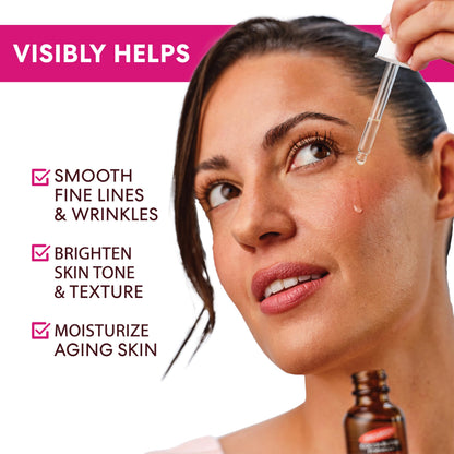 Dermatologist tested skin therapy oil for face featuring ingredients like retinol and vitamin C.