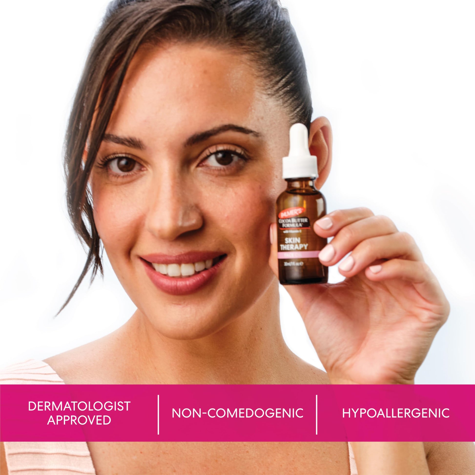 Palmer's cocoa butter formula brightening facial treatment showing the liquid texture.