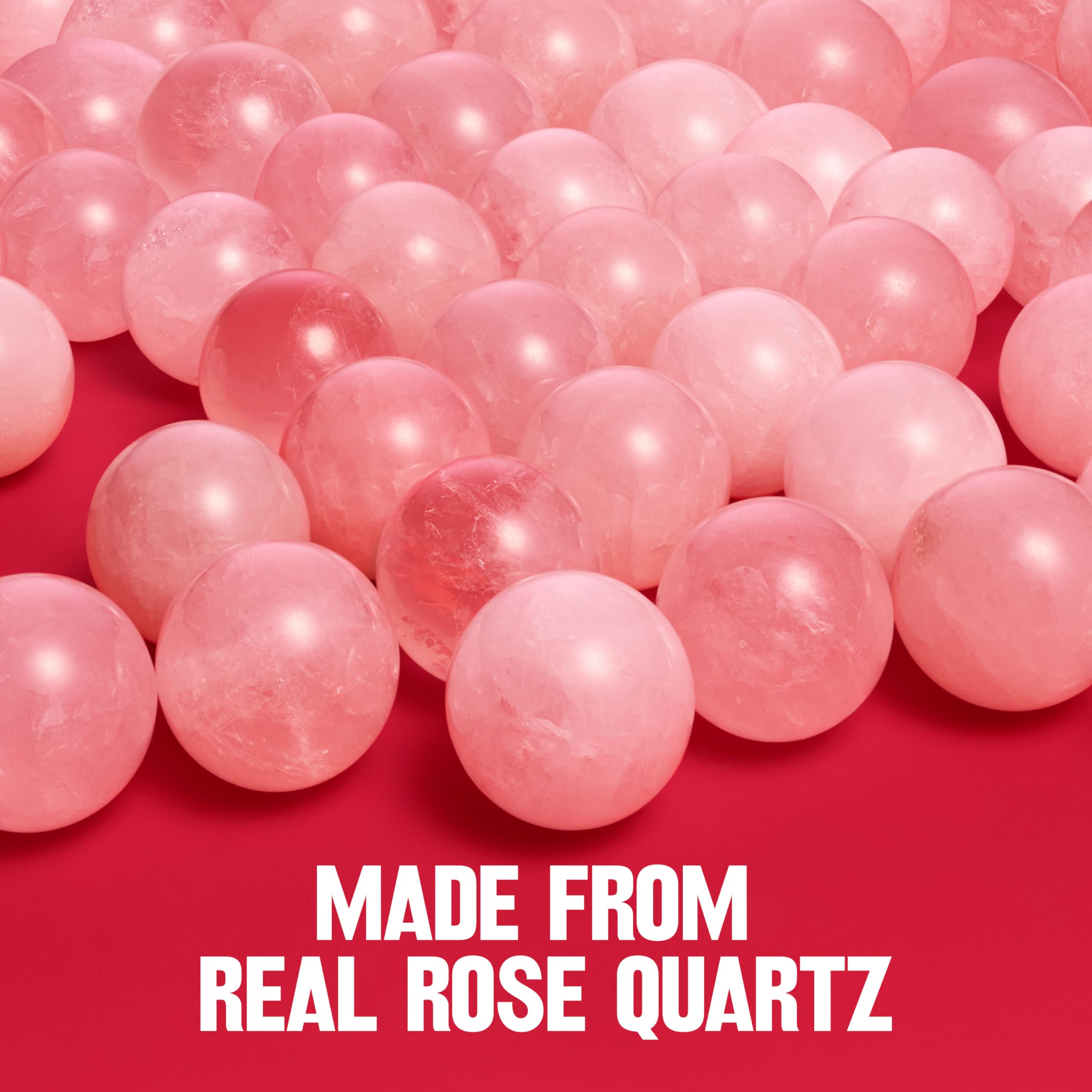 Washable and reusable Revlon rose quartz roller with locking ring