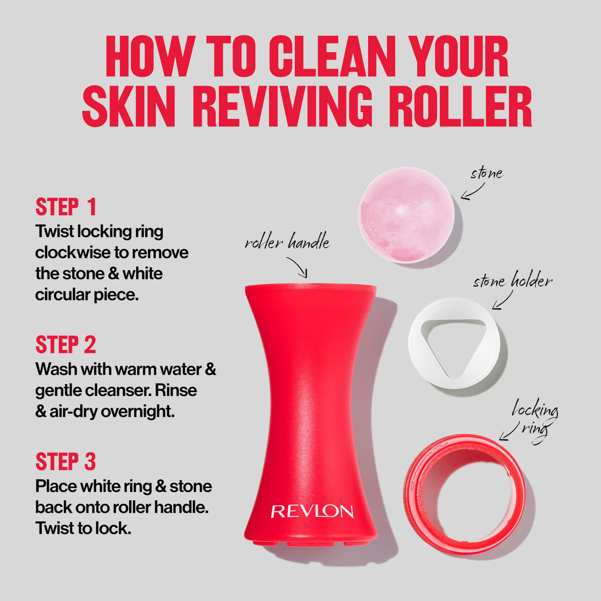 Revlon cooling face roller used with facial serum