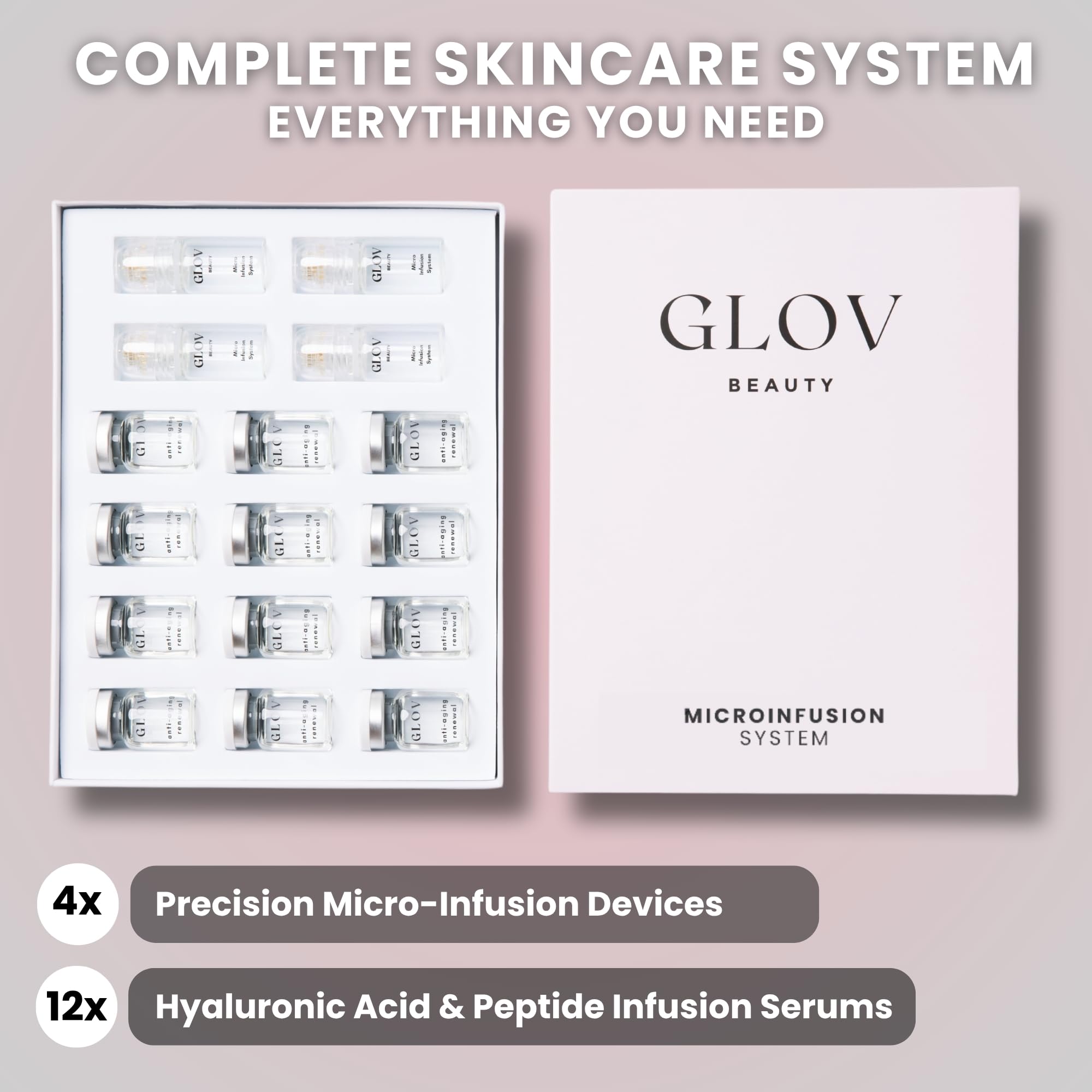 Close up of Glov Beauty 0.25mm gold plated micro needle stamp head applicator