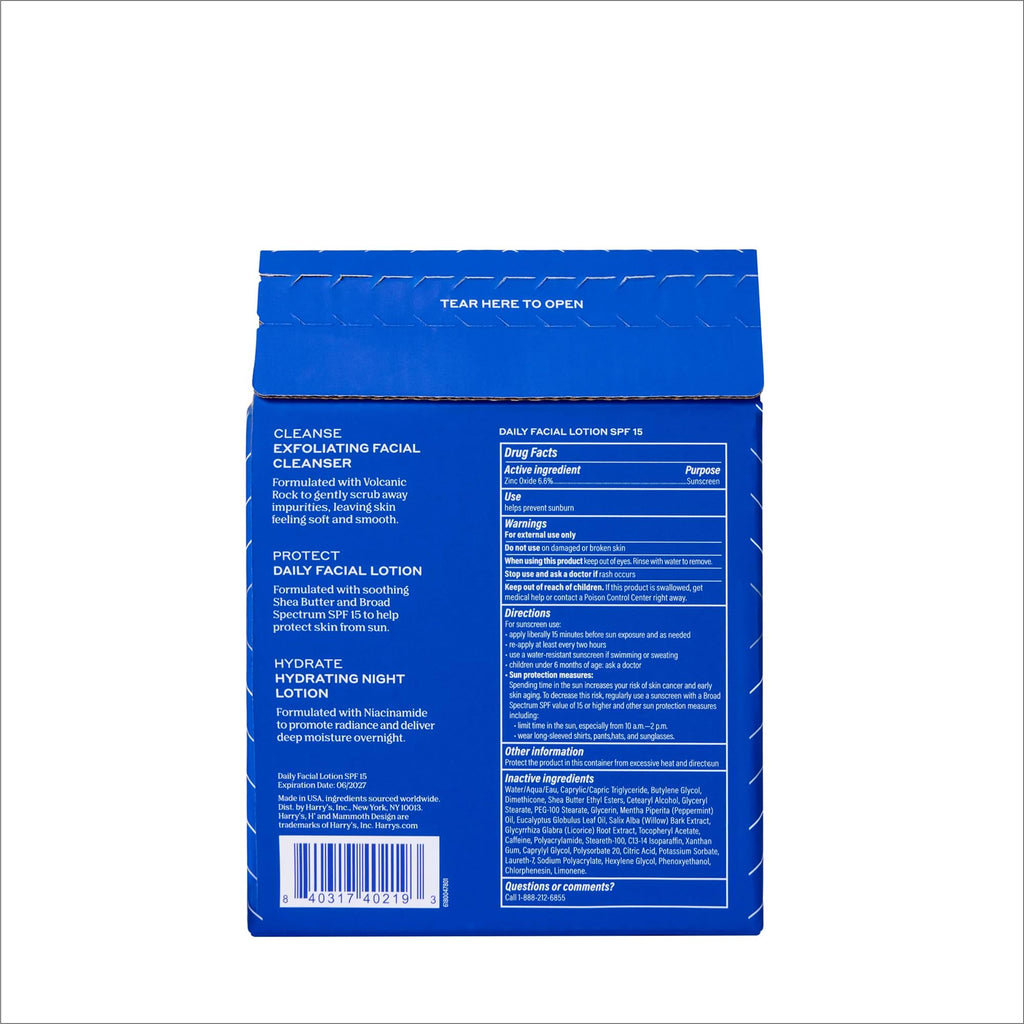 Harrys Exfoliating Face Wash two fluid ounce bottle close up