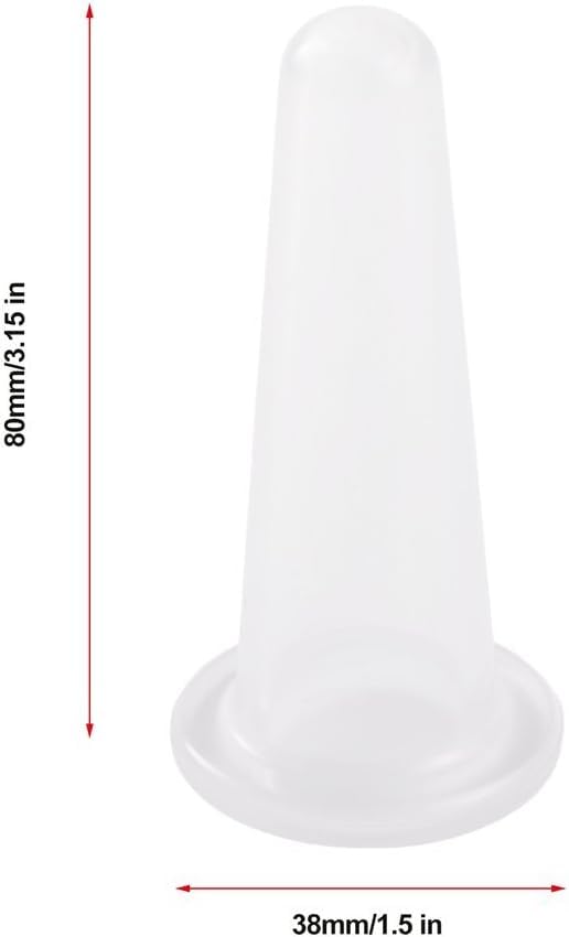 Mini silicone eye cups being prepared for an anti aging under eye massage