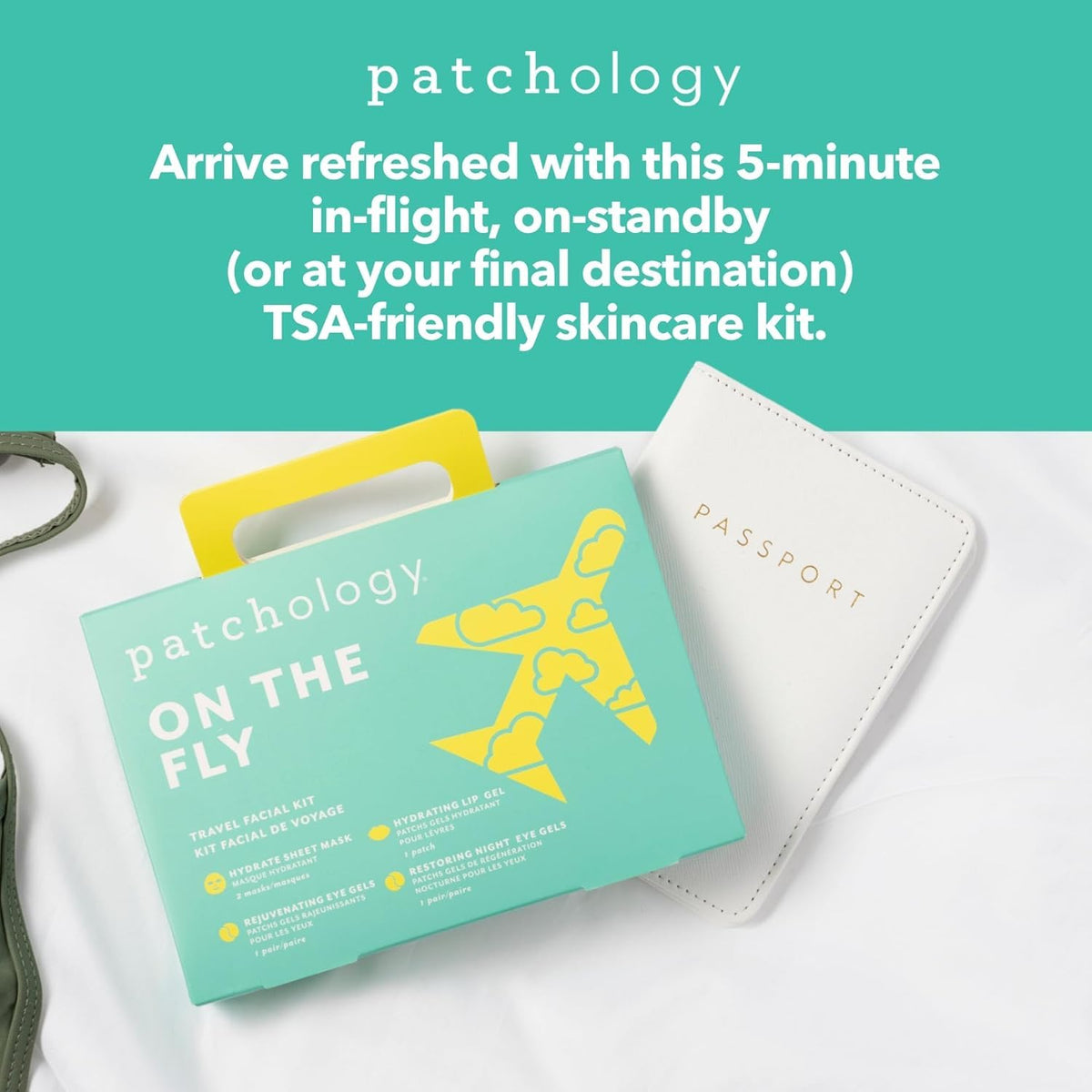 Patchology On The Fly Travel Facial Kit lip gel treatment package