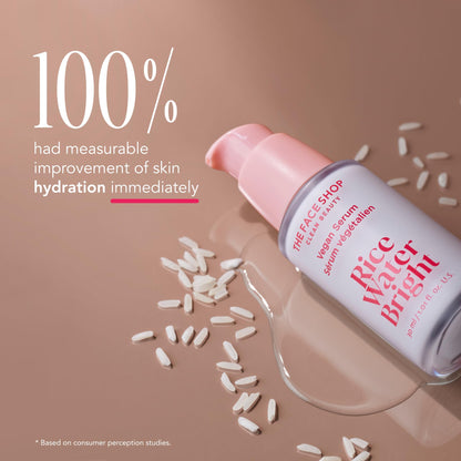 Back label view of The Face Shop Rice Water Bright Kit showing full ingredient list and safety instructions.