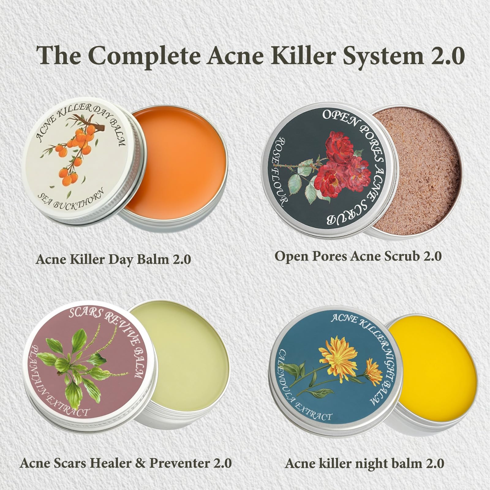 SDXJIOGE Acne Killer Night Balm containing soothing calendula extract for overnight blemish control
