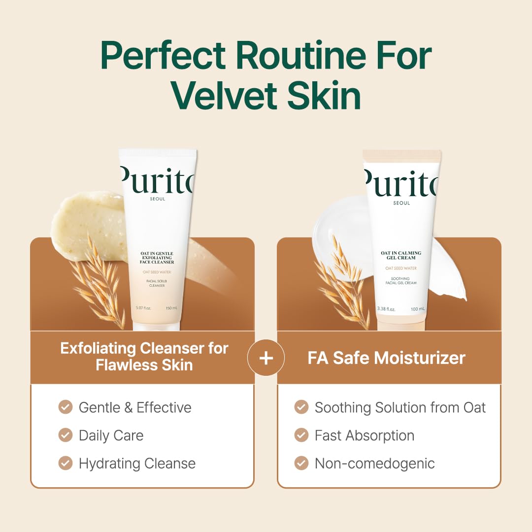 Purito Oat-in Calming Gel Cream moisturizer tub on a clean background