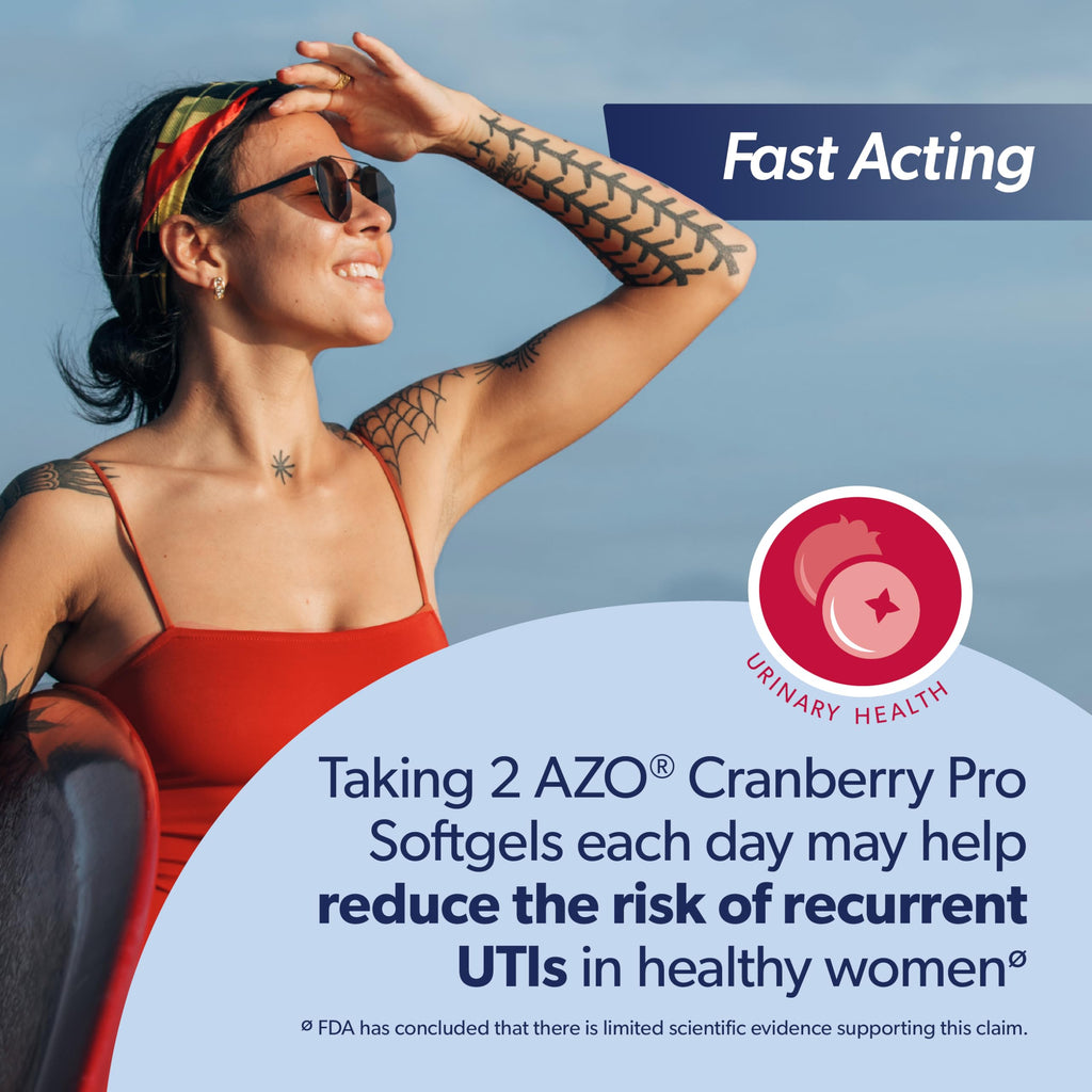 AZO Cranberry Pro Urinary Tract Health Side Bottle View