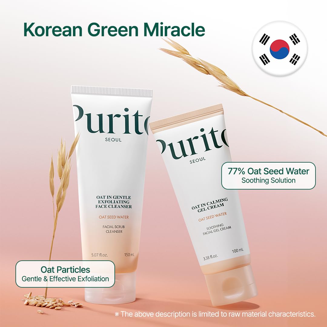 Purito Oat-in Gentle Exfoliating Face Cleanser tube showing product details