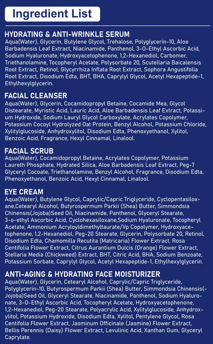 Complete DOYEEWO skincare routine set arranged with luxury gift packaging