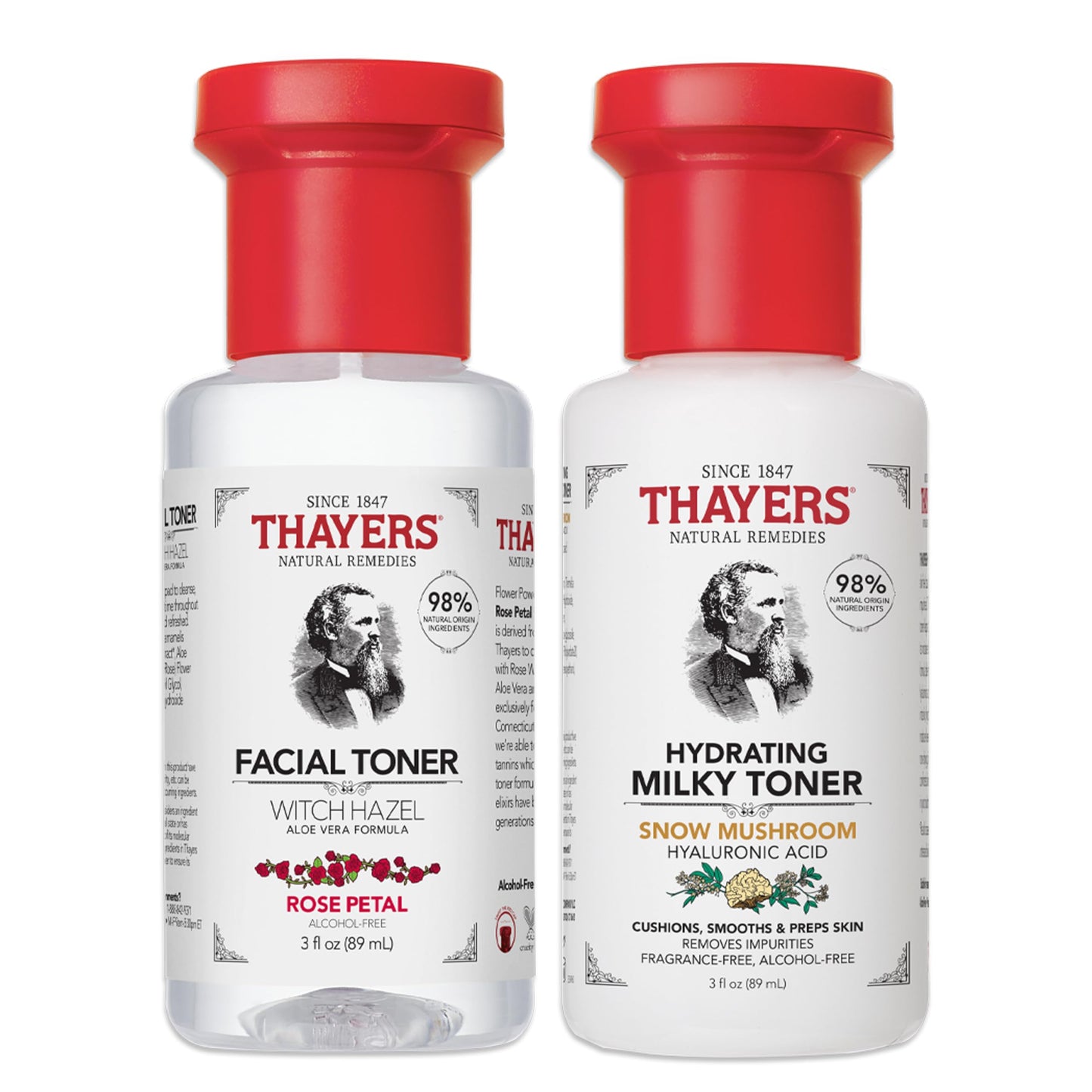 Thayers Rose Petal Facial Toner three fluid ounce bottle close up