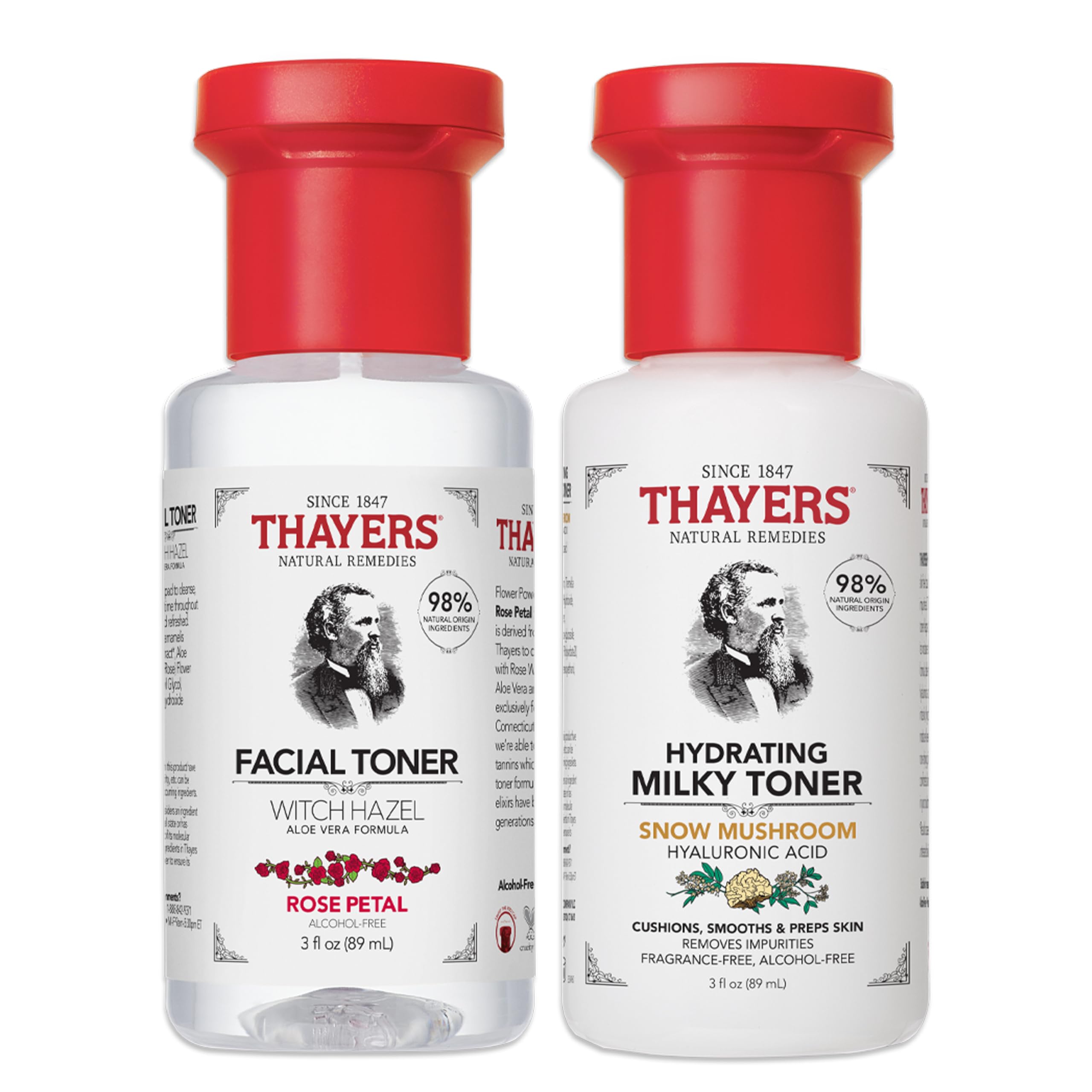 Thayers Rose Petal Facial Toner three fluid ounce bottle close up