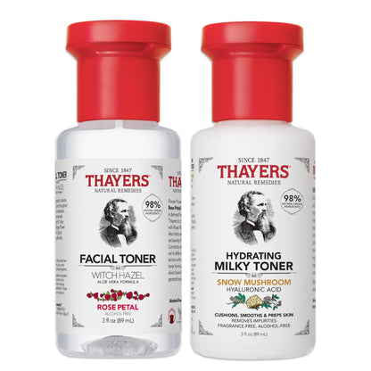 Thayers Rose Petal Facial Toner three fluid ounce bottle close up