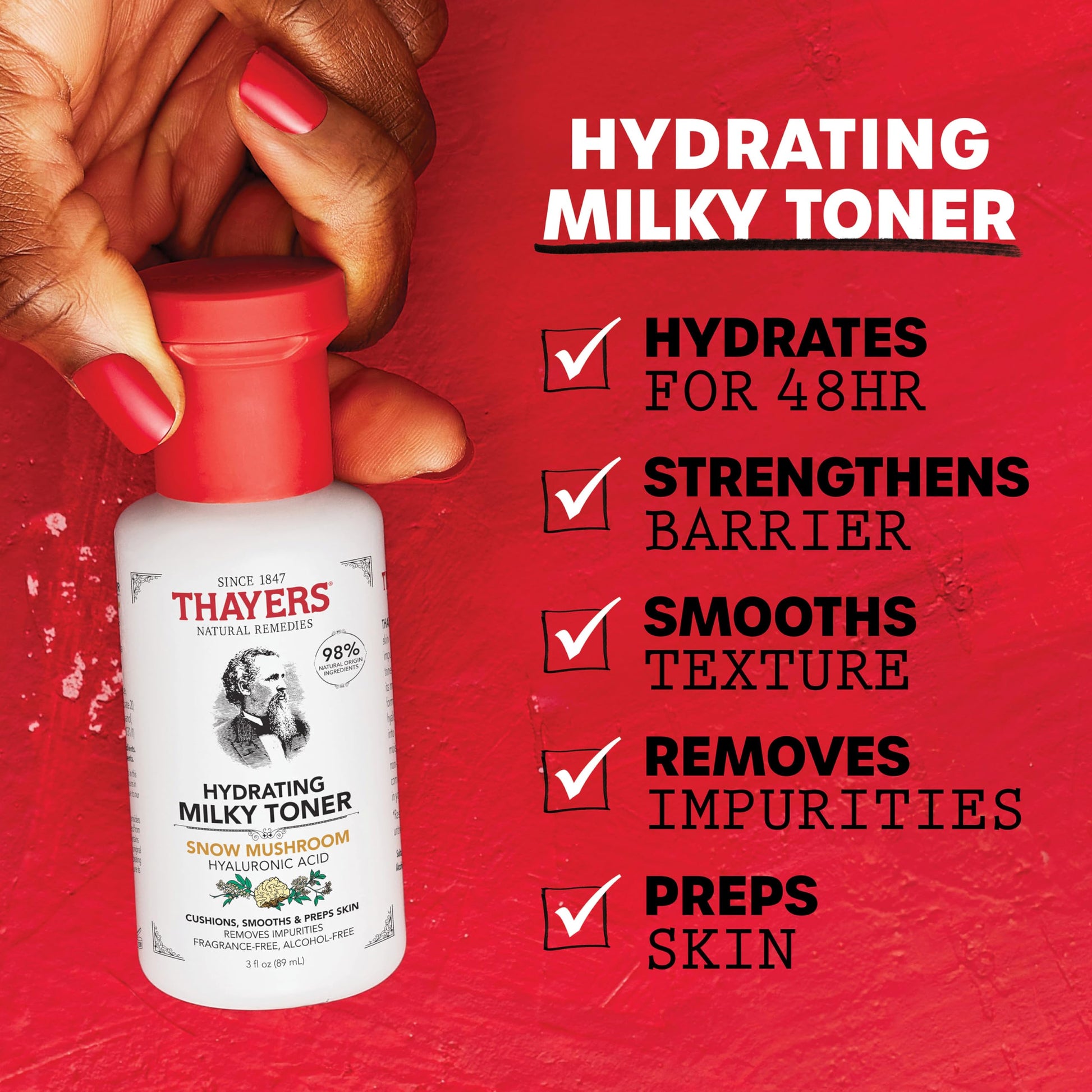Authentic Thayers skin care set packaging side details
