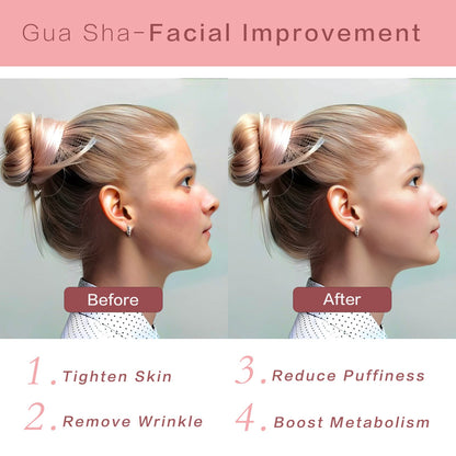 Authentic rose quartz crystal massager for jawline definition