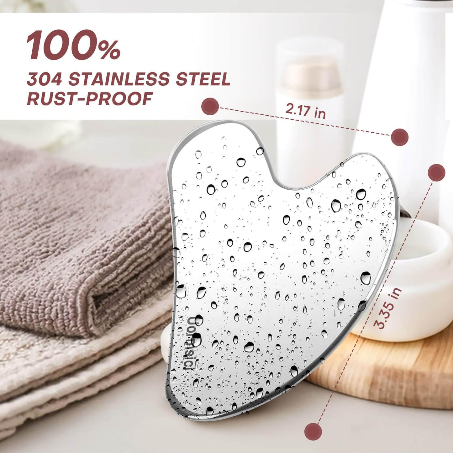 Hygienic non porous metal face massager for morning puffiness and lymphatic drainage
