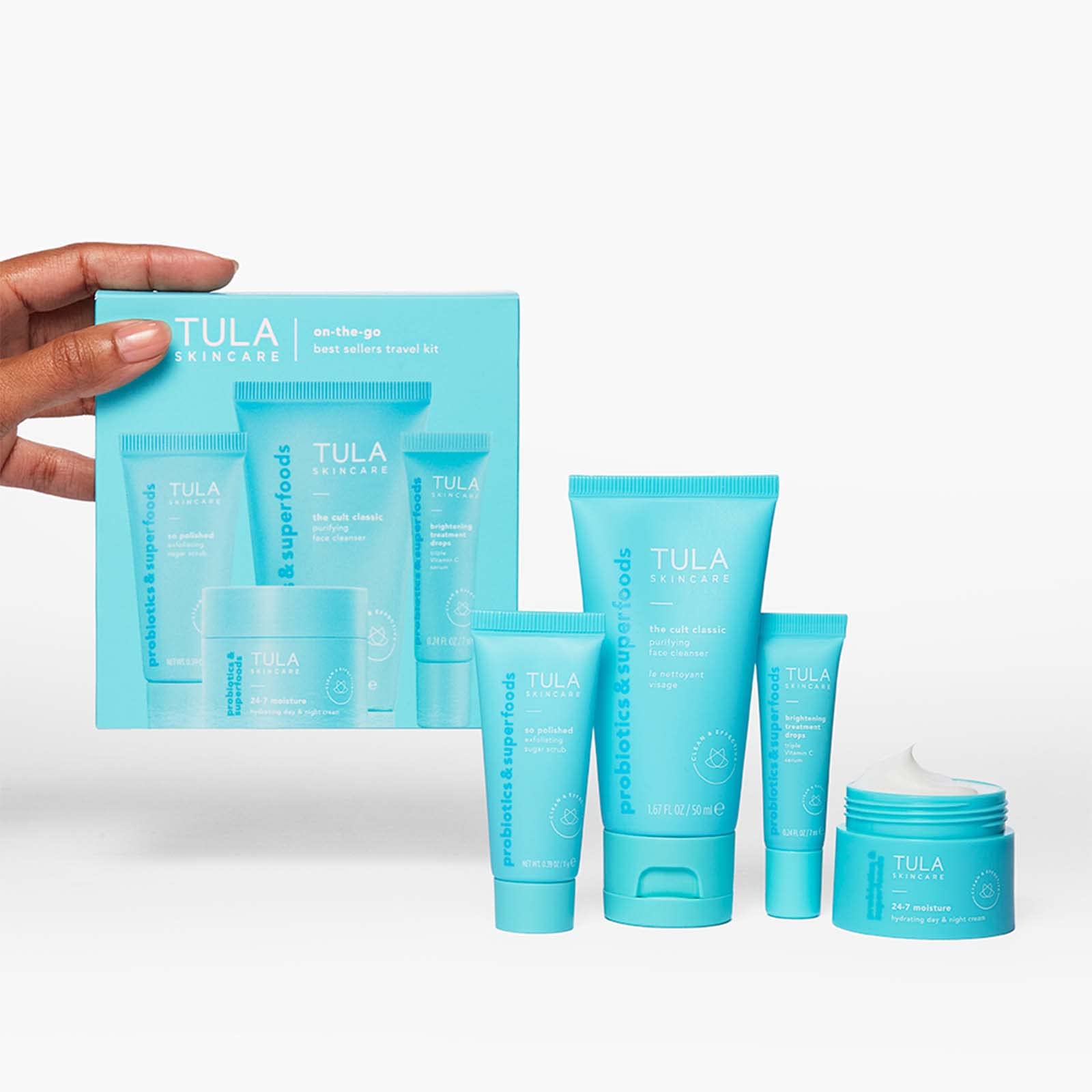 TULA So Polished Sugar Scrub tube with probiotic extracts packaging details