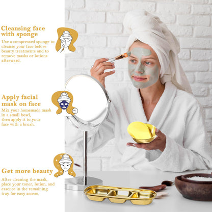 Uxcell three pack gold stainless steel facial mixing bowls used for prepping clay and cream masks