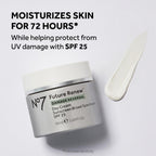 No7 Future Renew day cream jar with SPF 25 label design