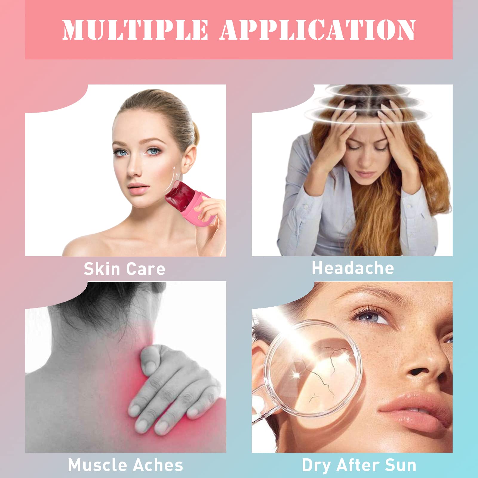 Lightweight pink gua sha scraping tool for facial massage and lymphatic drainage