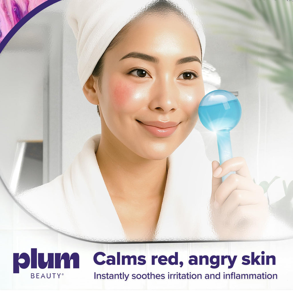 Plum Beauty facial ice globes side profile