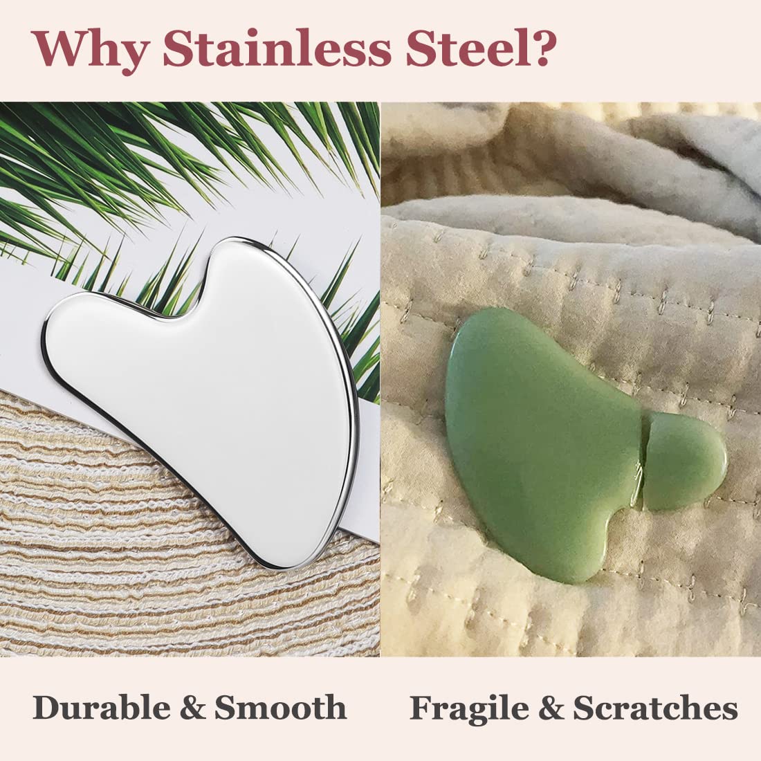 Lanfixilly professional metal massage tools being used with facial oil for anti aging care